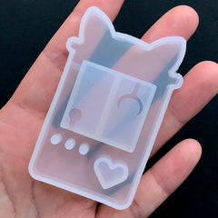 Claw Crane Arcade Game Machine Shaker Charm Silicone Mold | Kawaii Toy Crane Decoden Resin Shaker Cabochon DIY (37mm x 64mm)