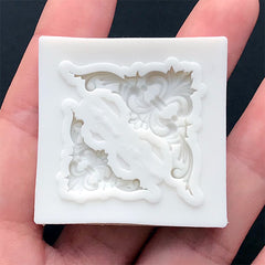Baroque Frame Corner Silicone Mold (2 Cavity) | Rococo Ornament Mould | Antique Decorative Embellishment Making