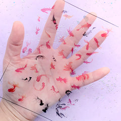 Goldfish Clear Film | UV Resin Inclusions | Filling Materials for Resin Art | Koi Fish Pond Embellishment