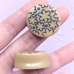 CLEARANCE Caramel Chocolate Truffle Cabochons | Faux Sweet Deco | Fake Food Supplies | Kawaii Decoden Pieces (2 pcs / Light Brown / 28mm x 12mm)