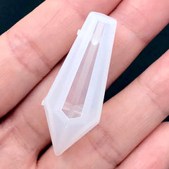 Crystal Shard Silicone Mold | Quartz Point Mould | Epoxy Resin Pendant Making | Clear Soft Mold for UV Resin (15mm x 38mm)