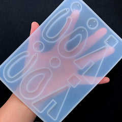 Assorted Retro Dangle Earring Silicone Mold (12 Cavity) | Statement Jewellery Making | UV Resin Mould | Epoxy Resin Art Supplies