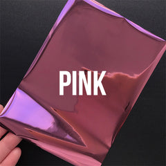 PINK Toner Laser Foil (Set of 20 pcs) | Foiled Clear Film DIY for Resin Craft | Metallic Foil | Heat Transfer Foil | Foiling for Scrapbook (100mm x 150mm)