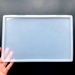 Rectangle Serving Tray Silicone Mold | Large Rectangular Serving Board DIY | Resin Home Decoration Craft (280mm x 180mm)