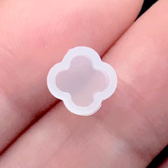 Tiny Mini Clover Silicone Mold | Stud Earring Making | Resin Jewelry Supplies | Soft Clear Mold for UV Resin | Small Flexible Mould (6mm)