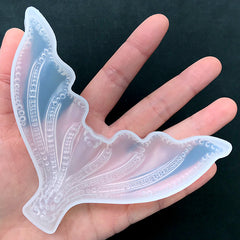 Big Mermaid Tail Silicone Mold | Fancy Fish Tail Mold | Large Marine Life Mold | Kawaii Resin Art Supplies (121mm x 82mm)