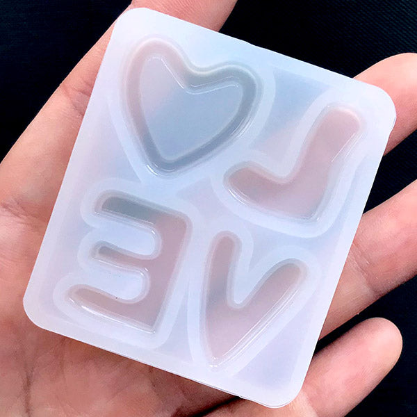 LOVE Sugar Cookie Silicone Mold Valentine Day Embellishment Mold C MiniatureSweet Kawaii Resin Crafts Decoden Cabochons Supplies Jewelry Making
