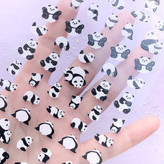 Kawaii Panda Stickers | Small Animal Sticker | Mini Seal Stickers | Planner Decoration | Scrapbooking Supplies (2 sheets)