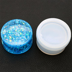 Round Storage Box Silicone Mold | Kawaii Trinket Box Making | UV Resin Crafts | Home Deco (74mm)