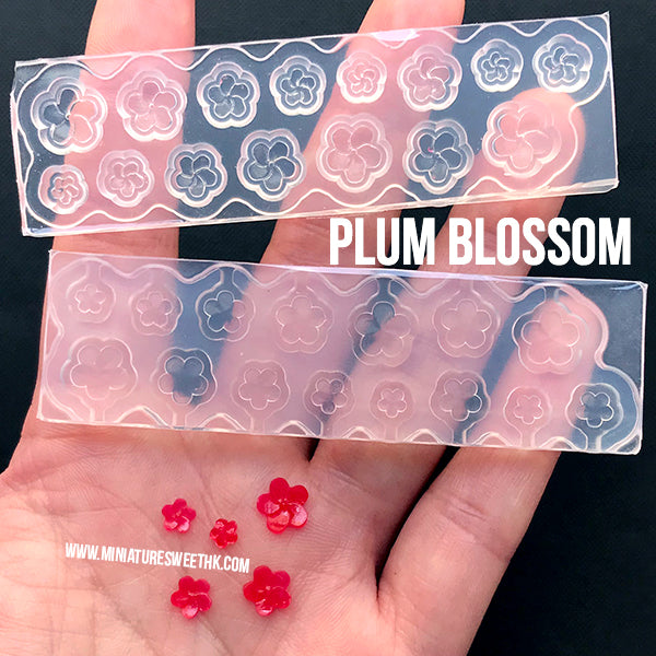 Mini Plum Blossom Silicone Mold (15 Cavity) | 3D Small Flower Mold | Tiny  Floral Embellishments DIY | Resin Crafts | Nail Art (4mm to 8mm)