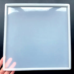 Resin Serving Tray Silicone Mold | Large Square Serving Board Mould | Resin Home Decoration DIY (250mm)