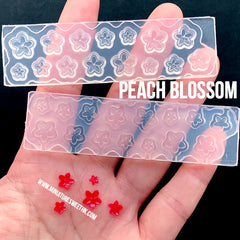 Small Peach Blossom Silicone Mold (15 Cavity) | 3D Floral Mold | Tiny Flower Embellishment Mould | Resin Art | Nail Deco (4mm to 8mm)