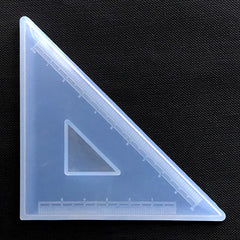 Triangular Ruler Silicone Mold | Triangle Ruler Flexible Mould | Make Your Own Stationery | Epoxy Resin Art Supplies (6cm and 10cm)
