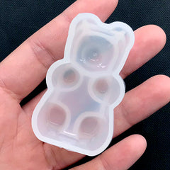Bear Candy Silicone Mold | Kawaii Animal Mold | Resin Decoden Cabochon DIY | Clear Mold for UV Resin | Epoxy Resin Mould (30mm x 50mm)