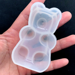 Large Bear Candy Silicone Mold | Animal Cabochon Mold | Kawaii UV Resin Art | Epoxy Resin Flexible Mold (44mm x 75mm)