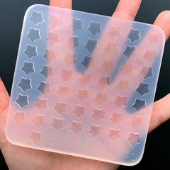 Mini Star Silicone Mold (50 Cavity) | Resin Shaker Bits DIY | Kawaii Embellishment Mould | Decoden Supplies (9mm x 9mm)