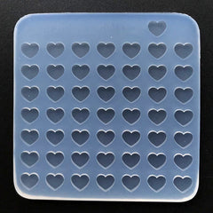 Mini Heart Silicone Mold (50 Cavity) | Small Shaker Bits DIY | Tiny Embellishment Mould | Kawaii Resin Art Supplies (9mm x 8mm)