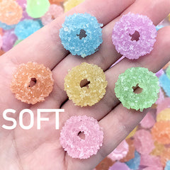 Gummy Ring Candy Cabochons | Faux Sugar Candies | Fake Food Decoden | Kawaii Decoration (10 pcs by Random / 19mm x 8mm)