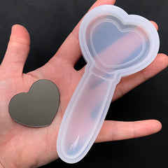 Heart Mirror Wand Silicone Mold | Magical Girl Accessories DIY | Kawaii Resin Crafts (50mm x 110mm)
