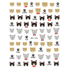 Small Cat Head Stickers | Animal Nail Design | Pet Nail Art Embellishments | Resin Art Supplies