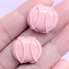 Faux Chocolate Cabochons | Fake Food Jewelry Making | Sweets Decoden | Kawaii Craft Supplies (2 pcs / Pink / 17mm x 20mm)