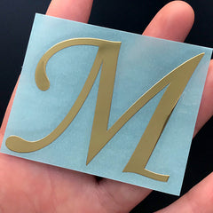 Metallic Gold Uppercase Letter Sticker | Capital Letter Sticker for Resin Art | Initial Coaster DIY | Alphabet A-Z Stickers | Resin Inclusions (48mm)