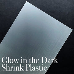 Glow in the Dark Shrink Plastic Sheet | Shrinkable Plastic Film | Kawaii Brooch DIY | Cute Pendant Making | Papercraft Supplies (1 Sheet / Translucent / 20cm x 29cm)