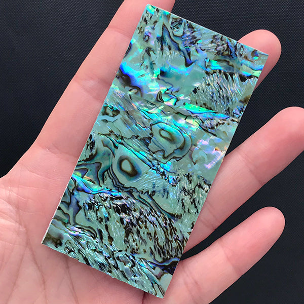 Iridescent Mother of Pearl Shell Sticker | Abalone Nacre Seashell Sticker | Resin Filler | Nail Art Deco (1 piece / Green)