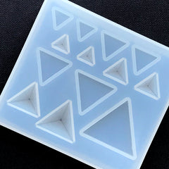 Triangle and Triangular Pyramid Silicone Mold (13 Cavity) | Tetrahedron Mold | Geometry Mold | Geometric Jewelry DIY