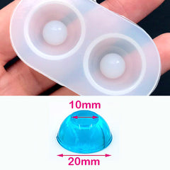 20mm Large SD Doll Eye Mold | Doll Pupil Making | Soft Clear Mould | UV Resin Craft Supplies (20mm Diameter & 10mm Inner)