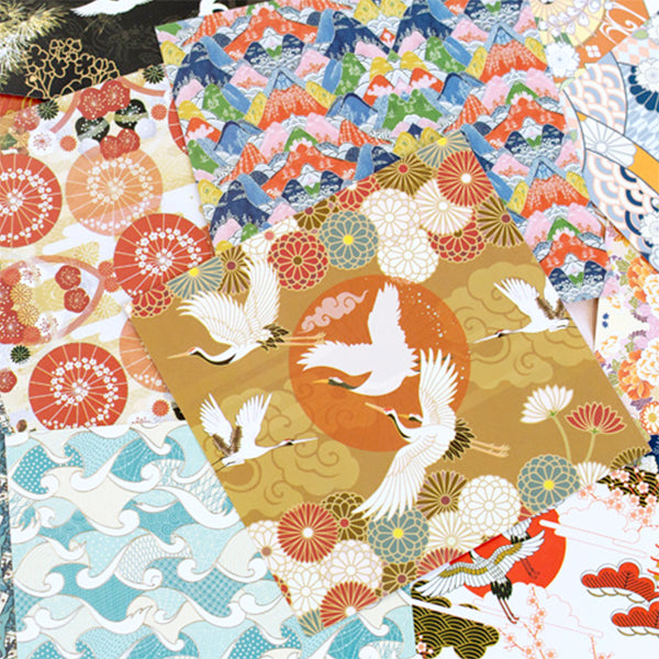 Japanese Origami Paper | Decoupage Paper | Folding Paper with Oriental Pattern | Embellishments for Scrapbooking