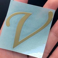 Metallic Gold Uppercase Letter Sticker | Capital Letter Sticker for Resin Art | Initial Coaster DIY | Alphabet A-Z Stickers | Resin Inclusions (48mm)