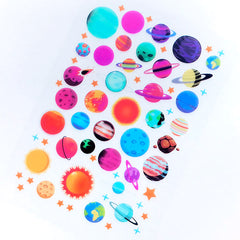 Planet Clear Film for Kawaii Resin Art | Space Solar System Saturn Sun Neptune Earth Moon Mars Jupiter Star Embellishments
