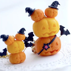 3D Halloween Pumpkin Silicone Mold (3 Cavity) | Dollhouse Miniature Pumpkin Mold | Clear Soft Mold for UV Resin Crafts