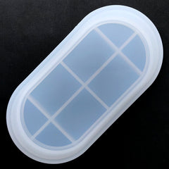 Rounded Rectangular Plate Silicone Mold | Rectangle Trinket Tray DIY | Resin Trinket Dish Making | Epoxy Resin Crafts (95mm x 188mm)