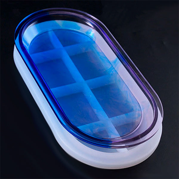 Rounded Rectangular Plate Silicone Mold | Rectangle Trinket Tray DIY | Resin Trinket Dish Making | Epoxy Resin Crafts (95mm x 188mm)