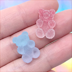 Sugar Bear Gummy Candy Cabochons in Galaxy Gradient Color | Faux Candies in Actual Size | Kawaii Decoden Sweets (6 pcs / Mix / 11mm x 17mm)