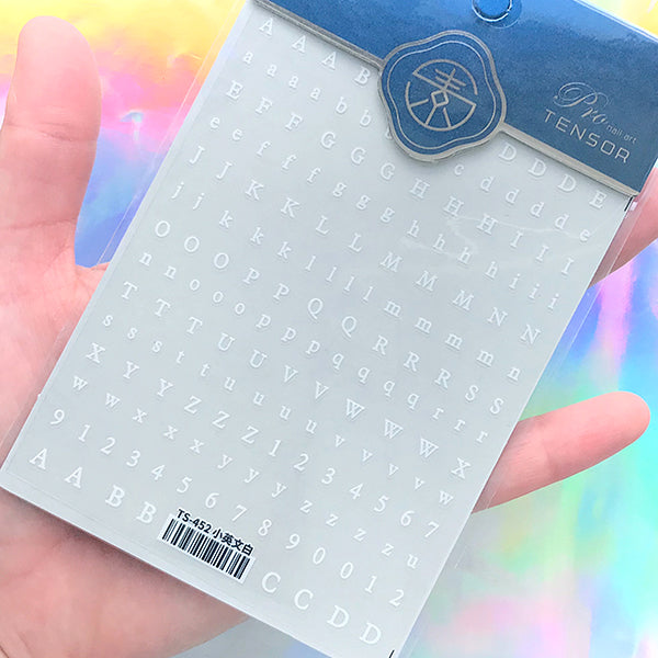 Alphabet and Number Stickers | Uppercase and Lowercase Letters Sticker | Capital and Small Letters Sticker | Resin Inclusions | Nail Designs
