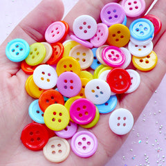 13mm Round Button in Assorted Color | Sewing & Scrapbooking Supplies (65pcs)
