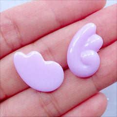 Little Angel Wing Cabochons | Resin Angel Wings Flatback | Kawaii Cabochons | Decoden Pieces | Fairy Kei Jewellery DIY | Magical Girl Decorations | Earrings Making (2pcs / Light Purple / 12mm x 20mm / Flat Back)