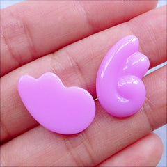 Magical Girl Angel Wing Cabochons | Kawaii Angel Wing Resin Flatback | Fairy Kei Decoden | Mahou Kei Jewellery Making | Cell Phone Deco | Kawaii Embellishments (2pcs / Purple / 12mm x 20mm / Flat Back)