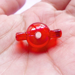 Acrylic Candy Beads | Cute Plastic Beads | Kawaii Beads (AB Red / 10 pcs / 11mm x 22mm)