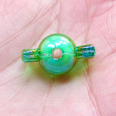 Aurora Borealis Beads | Candy Chunky Bead | Cute Jewelry (AB Green / 10 pcs / 11mm x 22mm)