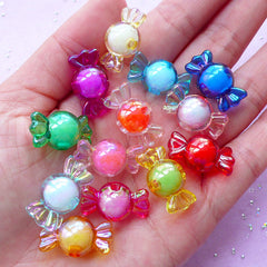 Assorted Candy Acrylic Beads | Kawaii Decoden Supplies (13 pcs / 11mm x 22mm)