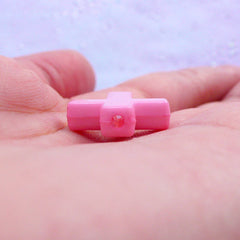 Acrylic Cross Beads | Kawaii Bead Supplies | Cute Pastel Kei Bracelet & Necklace DIY (15pcs / 18mm x 24mm / Assorted Color)