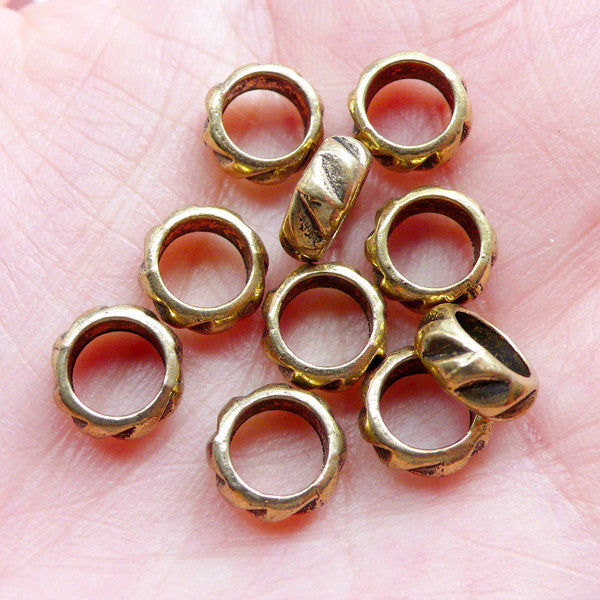10Pcs Large Hole European Beads for Jewelry Making Craft Charm