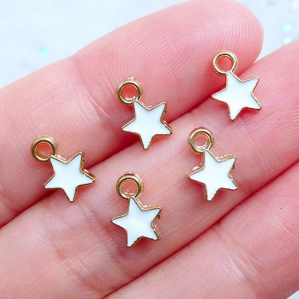 50pcs Small Star Charms Pendant DIY Jewelry Making Accessories