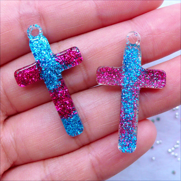 Cross Charms For Jewelry Making Supplies Craft Pearl Crystal Earring  Pendants