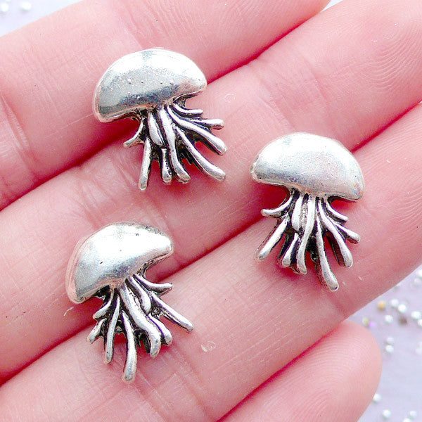 Jellyfish Beads, Jelly Fish Bead, Marine Life Jewellery, Ocean Anim, MiniatureSweet, Kawaii Resin Crafts, Decoden Cabochons Supplies