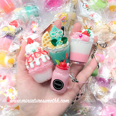 Miniature Sweet Keychain | Fake Food Jewelry | Sweets Deco | Kawaii Accessory (1 piece by RANDOM)